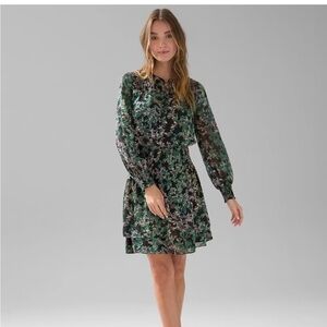 NWT White House Black Market smocked blouse dress size large